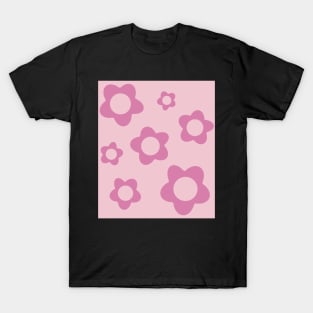 pattern flower aesthetic light pink T-Shirt